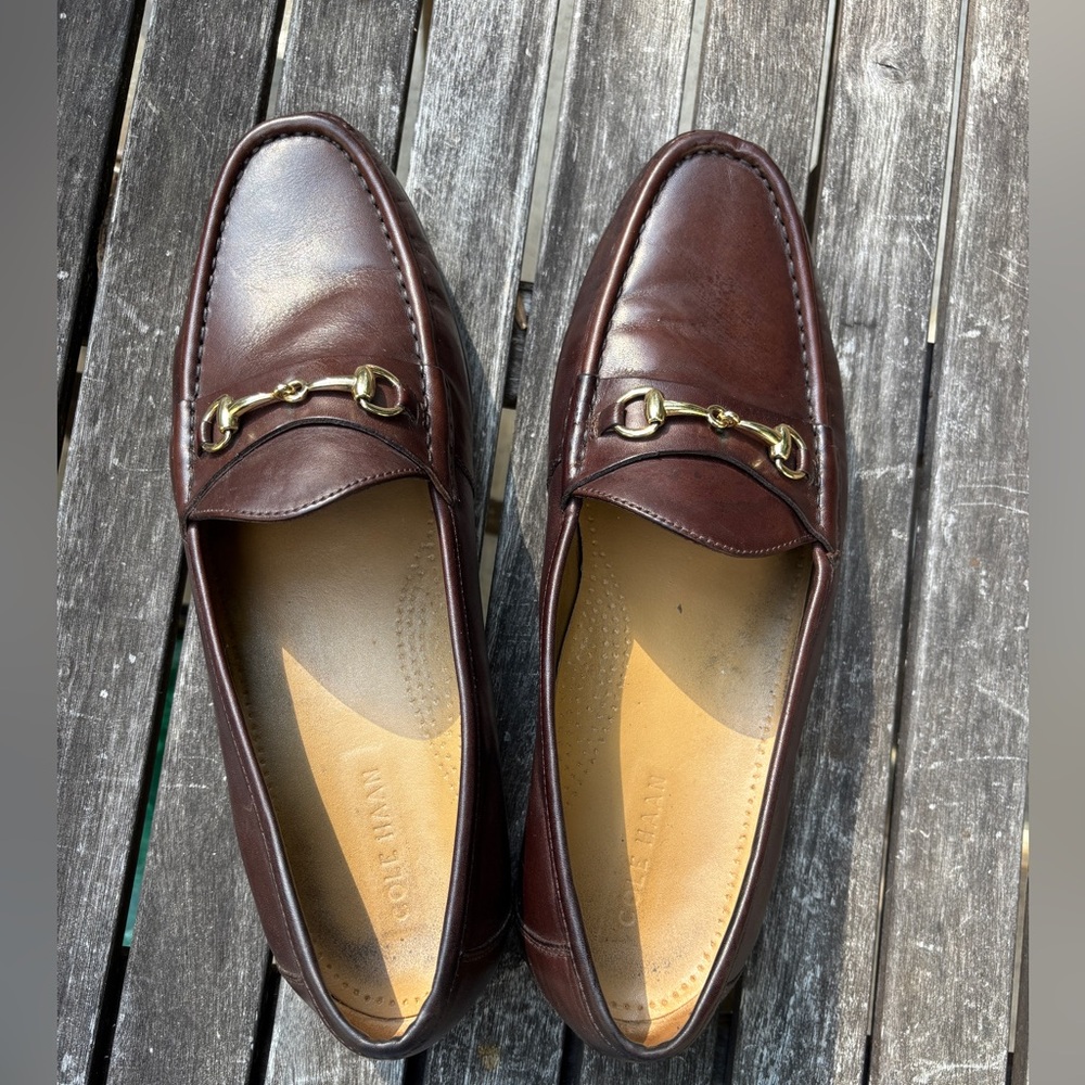 Cole Haan Men's Dark Brown Leather Loafers size 13